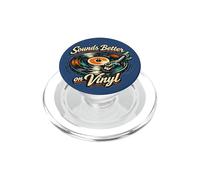 « Sounds Better on Vinyl » rétro Vintage pour collectionneur de disques PopSockets PopGrip pour MagSafe