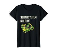 Soundsystem Culture Dub Reggae Tourne-Disque T-Shirt Graphique avec Valeur