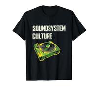 Soundsystem Culture Dub Reggae Tourne-Disque T-Shirt Graphique avec Valeur