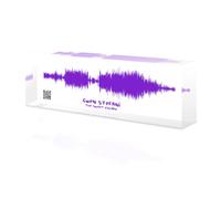 Soundwave Art avec code QR Scannable, N'importe quel enregistrement vocal, battement de cœur de bébé ou chanson vers verre acrylique, plaque style Spotify, cadeau personnalisé pour fête des mères