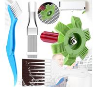 SoundZero 4 Pièces Nettoyage Climatisation Brosse, Brosse de Nettoyage pour Condenseur de Climatiseur, Peigne de Nettoyage de Condensateur, Brosse évaporateur Refroidisseur Outil de Réparation