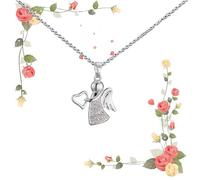 SoundZero Collier Ange Gardien en Argent Pendentif Baptême et Femme