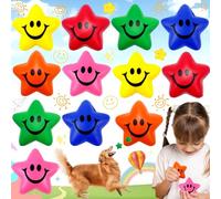 SoundZero12 Pièces Balle Anti-Stress, Anti-Stress Balles de Sourire, Anti-Stress Forme d'étoile Balle, Mini Anti-Stress Balles en Mousse, Soulagement Stress Anxiété Boules(2,1 Pouces et 6 Couleurs)