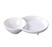 Soup And Sandwich Bowl Set With Divided Compartment | Chip And Dip Tray With Bread Holder, For Food Dessert Snack Dipping Serving Eating Dinner Camping