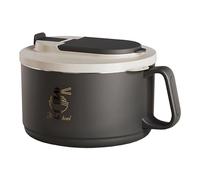 Soup Bowl - 1650ml Large Capacity With Handle, Anti-Scalding Noodle Bowl With Foldable Cutlery, Drain Lid, Dustproof Portable Container For Salad, Fruit, Lunch, Home, Office, School, Apartments