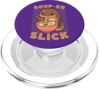 Soup-ER Slick Eel Eating Ramen Nouilles Kawaii Mignon Drôle PopSockets PopGrip pour MagSafe