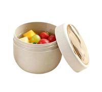 Soup Mug - Silicone PP 600ml Microwave Safe Soup Container | Spoon and Leakproof Lid, Portable Lunch Soup Cup for Hot Meals and Food Storage | Soup Container | for School Office Work