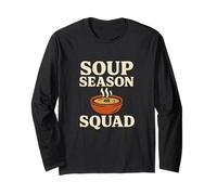 Soup Season Squad Retro Funny Cozy Design Manche Longue
