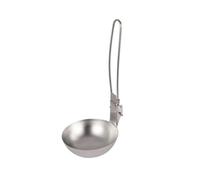 Soup Serving Utensil - Stainless Steel Cooking Ladle, Foldable Handle Design, Deep Bowl Colander Spoon, Stews and Sauces | Long Handle Kitchen Tool for Professional and Everyday Meal Preparation