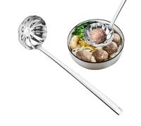 Soup Spoon - Cuillère à soupe en acier inoxydable | Serving Spoons | Cuisson Spoons For Kitchen | Ruffle Shape Ergonomic Grip Ladle Heat Resistant Tool For Hot Pot Chinese Cuisine Meal Prep