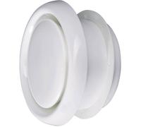 Soupape à disque plastique - WALLAIR - N35910 - Ø 10 cm - Blanc - Ouverture réglable