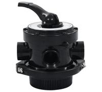 vidaXL Acrylonitrile butadiène styrène (ABS) Soupape à Multi-Voies pour Filtre à Sable ABS 1,5" 4 Voies Soupape à Montage Supérieur 6 Fonctions de Soupape Valve de Piscine