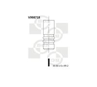 Soupape d'admission V998718 BGA pour VW SEAT