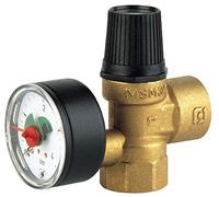 soupape de chauffe - avec manomètre - diamètre 15 x 21 mm - watts industries 22l0210134
