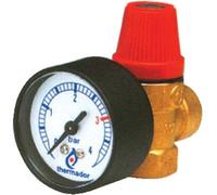 Thermador Soupape de sûreté chauffage ZM F S20ZM 3/4 3 bar avec manomètre