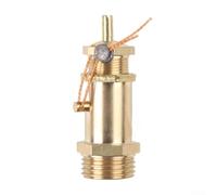 Soupape de décharge de pression du compresseur d'air 1,27 cm pour BSP Vanne de libération de sécurité en laiton 8-16 bar pour pompe de réservoir de chaudière, protection industrielle (1/2 (12 kg)