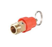 Soupape de décharge de pression pour compresseur d'air SOURCING MAP Valve Sécurité G1/4 Mâle 115PSI Pression tarage Chapeau rouge