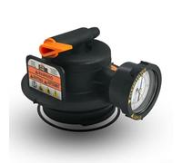 Soupape de décharge manuelle compatible avec manomètre intégré pour surveiller et éliminer l'air piégé dans les systèmes de filtration