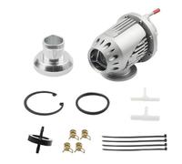 Soupape de décharge turbo universelle en aluminium SQV4 SSQV4 Bov avec bride d'adaptation, boîte et instructions(Silver)