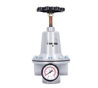 Soupape de réduction de pression d’air, régulateur de pression pneumatique avec manomètre 0,05-0,63 MPa, traitement de la source d’air en alliage d’aluminium pour systèmes pneuma (QTÉ-25)