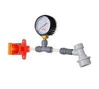 Soupape de refoulement avec manomètre, raccord enfichable et régulateur de pression