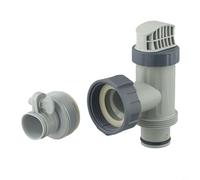 Soupape de réservoir avec adaptateur de tuyau type B pour piscine hors sol Intex - Ensemble vanne d'arrêt pour pompe filtre à sable