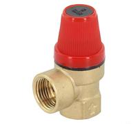 Soupape de sécurité à membrane en laiton de 1,27 cm, libération automatique pour systèmes de chauffage, contrôle de la pression entre 3 et 6 bars, jaune, facile à installer, construction en alliage