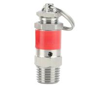 soupape de sécurité à ressort pour la décharge d'a Soupape de surpression sanitaire en acier inoxydable 304, 1/8" et 1/4" BSPT mâle, 0,5-10 bar, for compresseur d'air(1l8 Bspt,0.1mpa 1Bar)