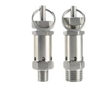 Soupape de sécurité à ressort sanitaire réglable en acier inoxydable 304, 1/4", 3/8", 1/2", mâle 0,5", 1", 2", 3", 10 bar, for compresseur d'air(1/2",9 Bar Fixed)