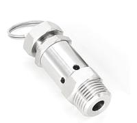 Soupape de sécurité BSP, Soupape de surpression à ressort 304SS, 1/2 pouces, 0.5-10 bar, compresseur gaz, autocuiseur(4Bar Fixed)
