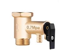 Soupape de sécurité en cuivre 0,8 MPa pour chauffe-eau électrique pour Midea pour Haier pour chaudière Smith Raccord de décharge de pression durable (0,7 MPa)