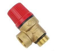 Soupape de sécurité en laiton, 1,27 cm, interrupteur solaire de décharge de vidange pour chauffe-eau, connexion de fil intérieur extérieur, contrôle haute pression, finition dorée (6 bar)