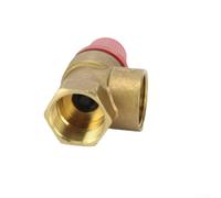 Soupape de sécurité en laiton 3 bars 6 bars interrupteur de décharge de pression pour système de chauffe-eau solaire DN15 DN20 Raccord de tuyau doré rouge (D)