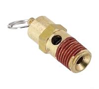 Soupape de sécurité en laiton de 6,35 mm pour compresseurs d'air, certifiée ASME, relâchement de pression réglable de 125 à 270 psi, haute évaluation à 121,1 °C, (270 psi)