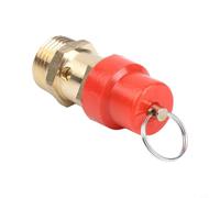Soupape de sécurité en laiton pour compresseur d'air - Filetage 1/4", 3/8", ou 1/2", régulateur de décompression pour systèmes pneumatiques et récipients à pression (45724)