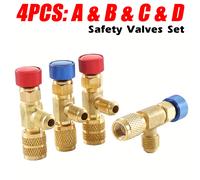 Soupape de sécurité liquide R410A R22, réfrigérant de climatisation, adaptateur de sécurité 1/4 "pour adaptateur de sécurité femelle mâle SAE 1/4" B(R22 R22)