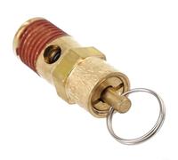 Soupape de sécurité pneumatique 1/4 NPT avec chemin d'écoulement droit et réglage de soulagement de 125 PSI pour la protection du réservoir du compresseur d'air (135 psi)