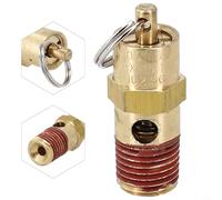Soupape de sécurité pneumatique NPT de 6,35 mm avec configuration droite et soulagement de la pression de 125 PSI pour systèmes de compresseur (175 psi)