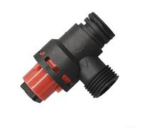 Soupape de sécurité pour chaudières murales à gaz Vaillant et Protherm - Vanne de limitation de pression avec raccord à baïonnette - Boîtier en plastique robuste - 20 mm - Noir