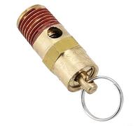 Soupape de sécurité pour compresseur d'air 125 PSI, 6,35 mm NPT Vanne de décharge de pression pneumatique en laiton pour réservoir, certifié ASME résistant aux hautes températures (175 psi)