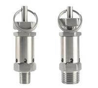 Soupape de sécurité sanitaire à ressort réglable en acier inoxydable 304, 1-10 bar, 1/4", 3/8", 1/2", mâle(3 Bar (0.3 Mpa),1l2 BSPT Male)