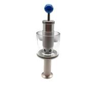 Soupape de sécurité sanitaire réglable en acier inoxydable avec manomètre 0,2-2,2 bar, triple pince 25 mm 38 mm for cuve de fermentation(Straight,Fit OD 32mm)