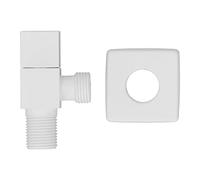 Soupape de sortie d'eau, 1/2 pouce, cuivre épaissi, vanne de déviation trois 1 en 2 pour l'eau chaude et froide pour la cuisine à la maison, la salle de bain, blanc