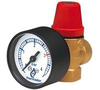 Soupape de sûreté avec manomètre 1/2"" FF - S15ZM