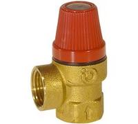 Soupape de sûreté chauffage sans manomètre - Raccord: 3/4F-3/4F - tarage 3 bar - capac Rouge G