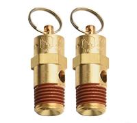 Soupape de sûreté d'air en laiton avec connexion NPT mâle 1/4 pour applications de compresseur, plage de pression de 125 à 270 PSI (175 psi)