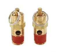 Soupape de sûreté d'air en laiton avec connexion NPT mâle 1/4 pour applications de compresseur, plage de pression de 125 à 270 PSI (125 psi)