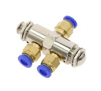 Soupape d'échappement 2 positions 5 voies filetage M5 TAC2-4PP, vanne mécanique pneumatique avec raccords, 1 pièce(TAC2-4PP-PC4MM)