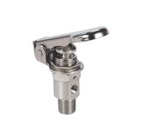 Soupape d'échappement 3 voies M5 filetage interne 1/8" filetage extérieur bouton-poussoir TAC-3P-34T valve mécanique pneumatique à air avec accessoires TV-3P(No Fittings)