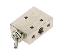 Soupape d'échappement TAC2-41V 2 positions 5 voies 1/8" levier à bascule autobloquant vanne mécanique interrupteur de soupape pneumatique avec raccords silencieux(TAC2-41V-PC6MM)